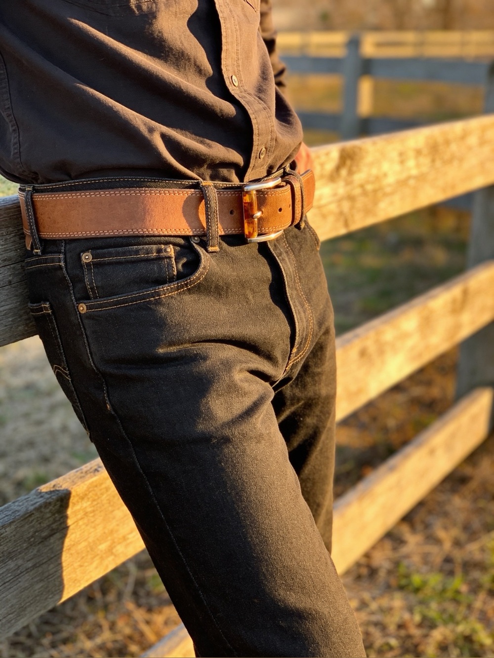 Mens Martin Dingman Leather Belt size 40